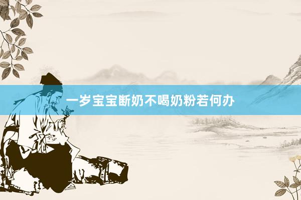 一岁宝宝断奶不喝奶粉若何办