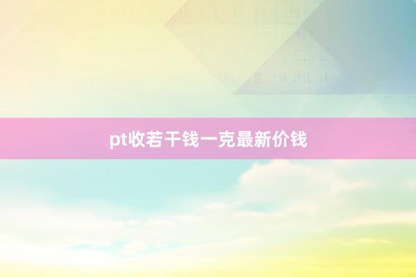 pt收若干钱一克最新价钱
