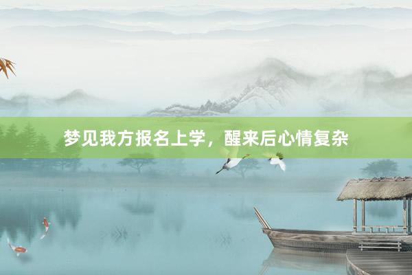 梦见我方报名上学，醒来后心情复杂